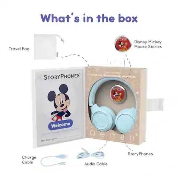 Onanoff StoryPhone Storytelling Headphones for Kids - Light Blue - Picture 7 of 9